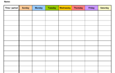 Free Weekly Schedules For PDF 18 Templates