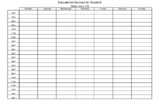 FTU Schedule Template Found Free On The WWW I Do Not