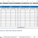 Half Marathon Training Plan Miles Templates At