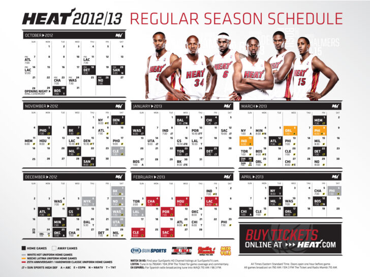 HEAT To Unveil New Uniforms Miami Heat Printable Schedule