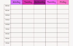 Homeschool Schedule Template Daily Printable Schedule