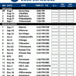 Indianapolis Colts Football Schedule Print Schedule Here