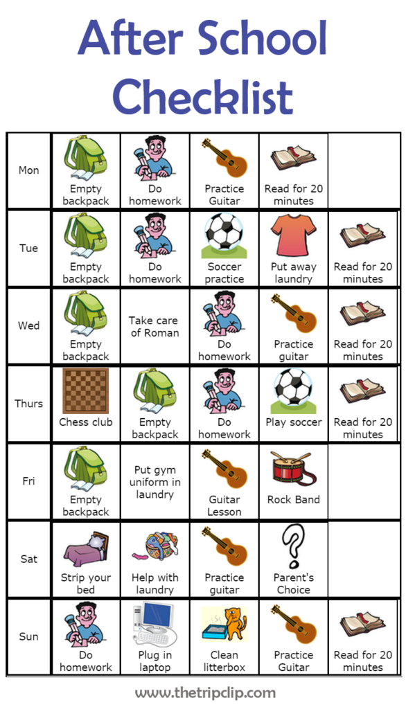 Make Your Own List Mobile Or Printed Kids Schedule
