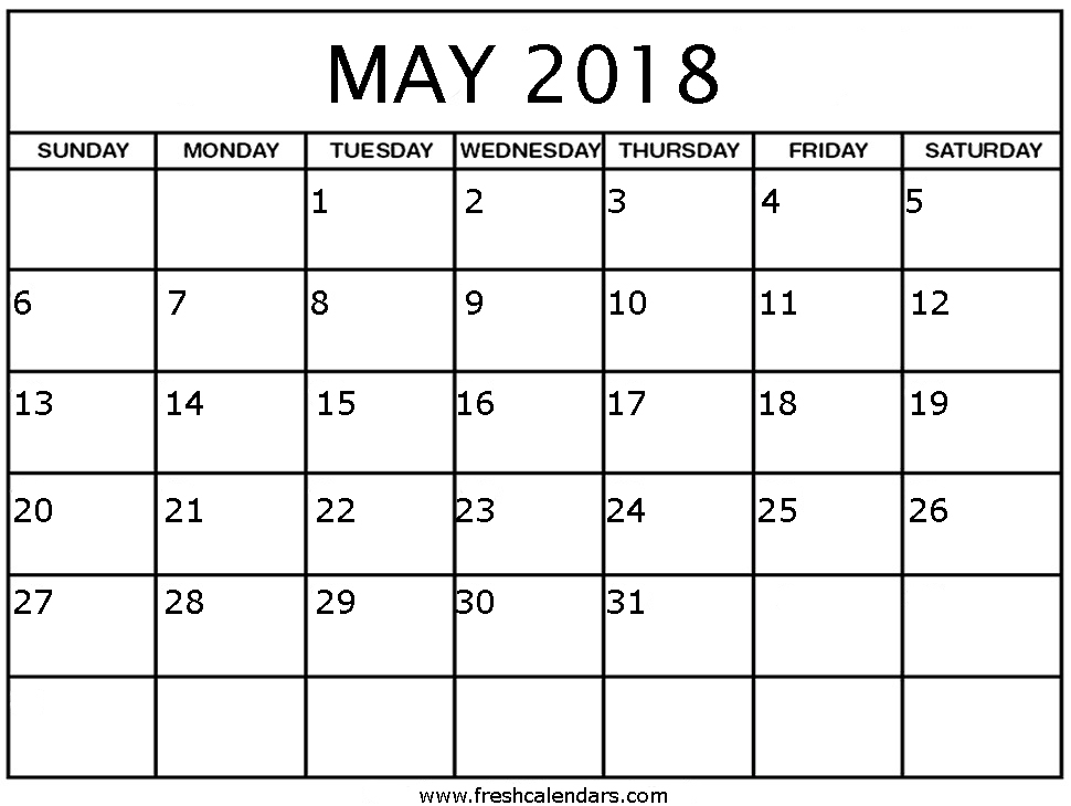 May Schedule Template Funfin