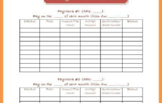 Monthly Bill Payment Schedule Template Budget Planner