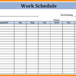 Monthly Employee Schedule Template