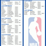 NBA Basketball Weekly Schedule 2016 2017 Print Here