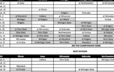 2021 College Football Schedule Printable