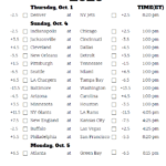NFL Week 4 Pick Em Against The Spread Sheets Printable