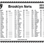 Printable 2019 2020 Brooklyn Nets Schedule