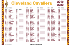 Printable 2019 2020 Cleveland Cavaliers Schedule