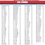Printable 2019 Chicago Cubs Schedule Chicago Cubs