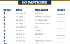 Printable 2019 FIU Golden Panthers Football Schedule