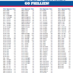 Printable 2019 Philadelphia Phillies Schedule With Images
