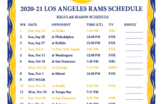 Printable 2020 2021 Los Angeles Rams Schedule