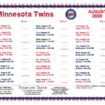 Printable 2020 Minnesota Twins Schedule