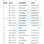 Printable Detroit Lions Schedule 2016 Football Season