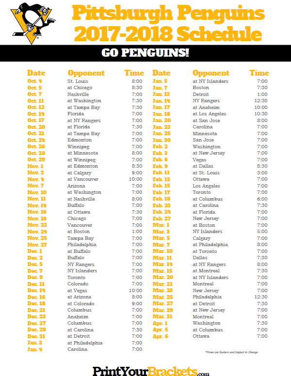 Printable Schedule Nhl Download Them And Try To Solve