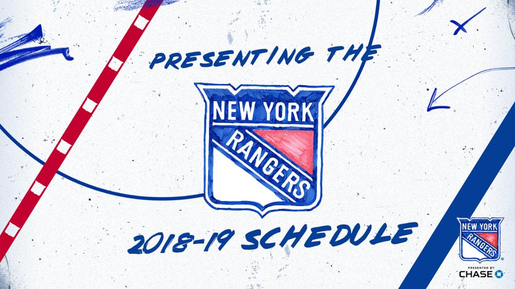 Rangers Announce 2018 19 Schedule NHL