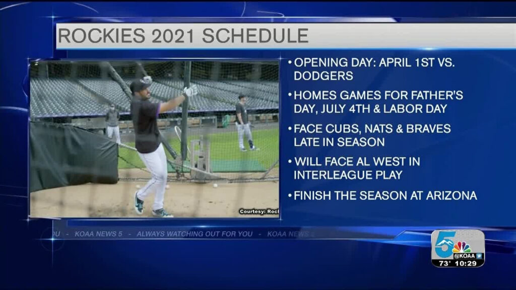 Rockies Announce 2021 Schedule YouTube