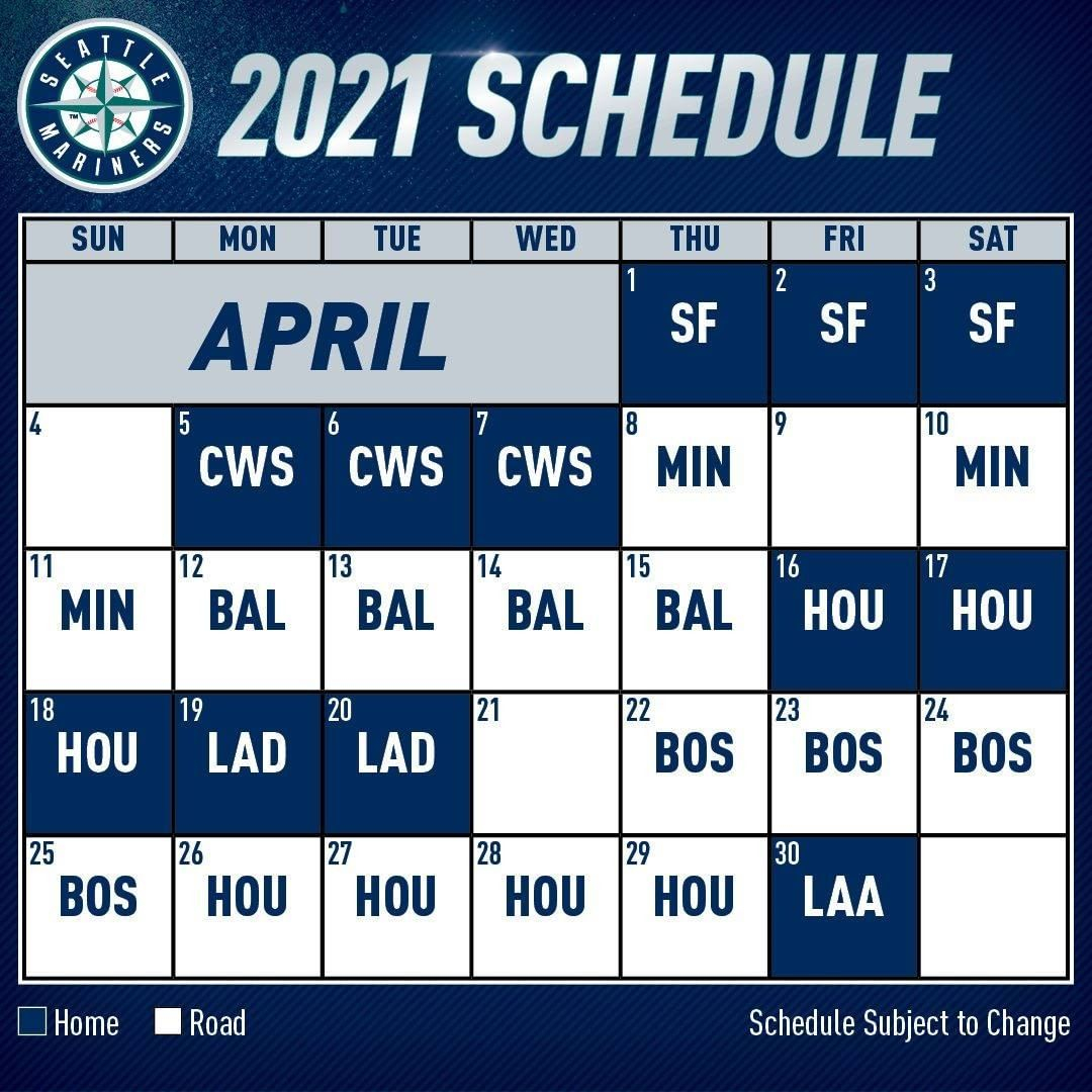 Seattle Mariners The 2021 Mariners Schedule Is Here 