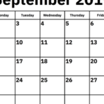 September 2019 Calendar Template PDF Word Excel Latest