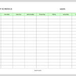 Simple Weekly Schedule Printable
