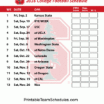 Stanford Cardinal Football Schedule 2016 Print Schedule