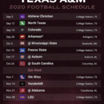Texas A M 2020 Football Schedule Released 12thMan
