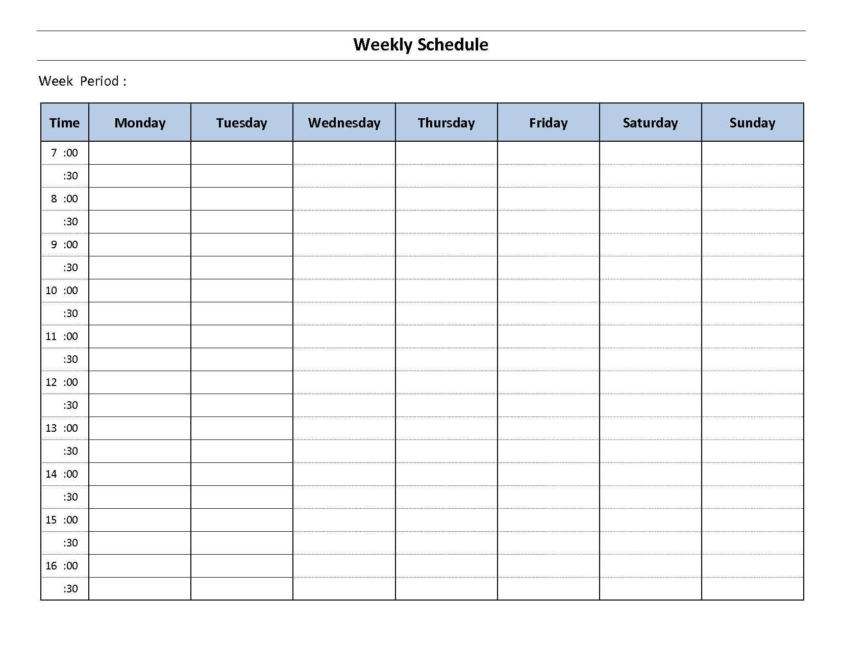 Top 5 Resources To Get Free Weekly Schedule Templates 