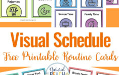 Visual Schedule Free Printable Routine Cards Natural