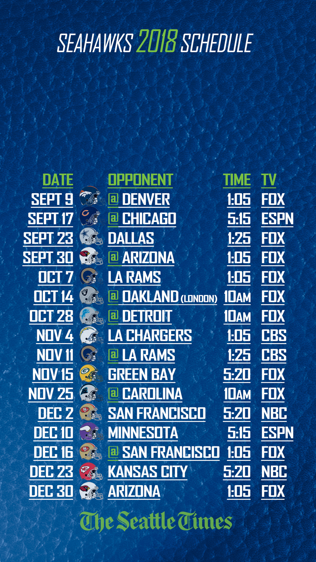 Want The Seahawks Schedule On Your Phone Get Your Lock 