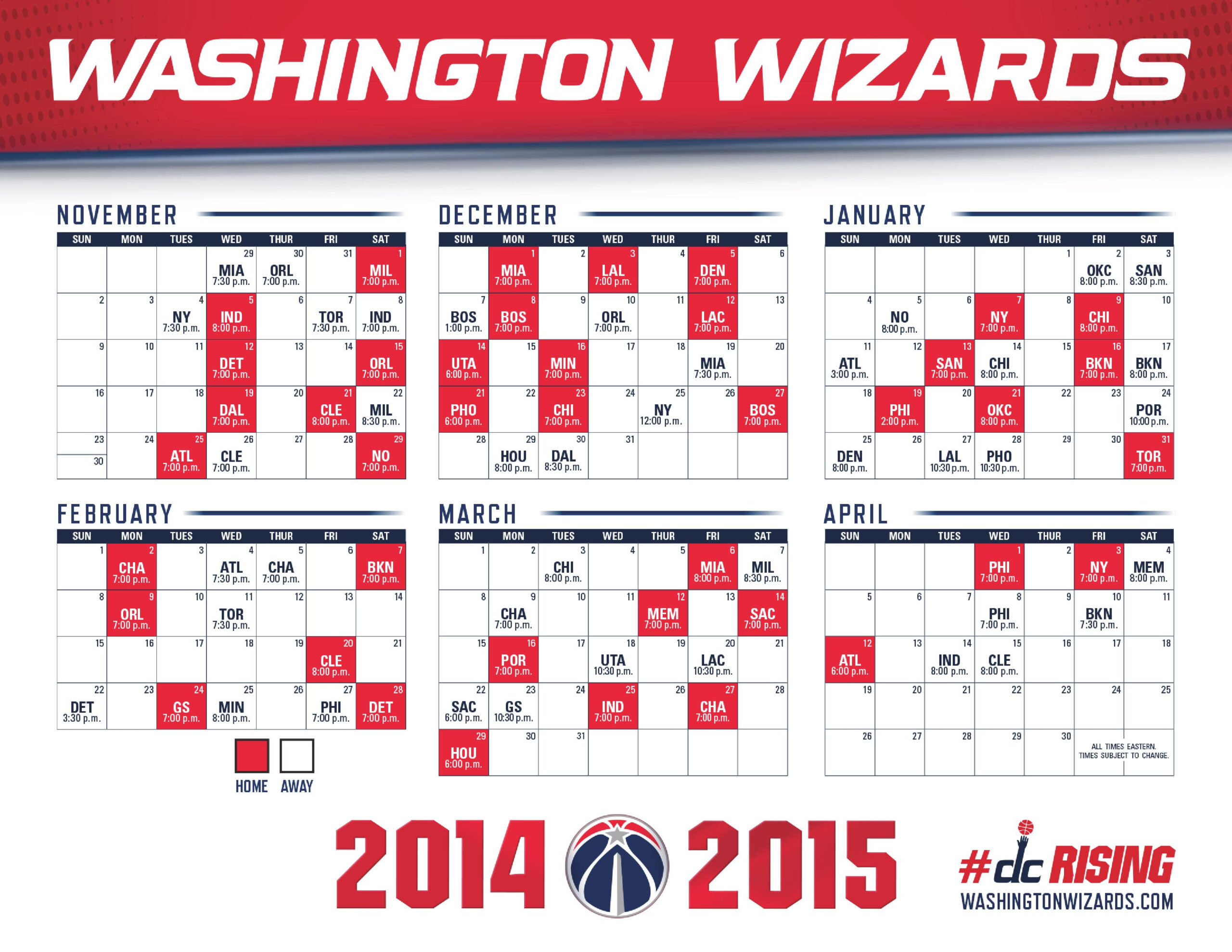 Washington Wizards 2014 15 Schedule DCThriftyMomDCThriftyMom