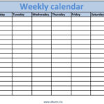 Weekly Calendar With Times