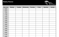 Printable Weekly Schedule Template Pdf