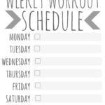 Weekly Workout Schedule Printable Talk Less Say More