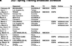 White Sox 2021 Spring Training Broadcast Schedule
