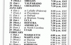 1985 86 NOTRE DAME NCAA Basketball Schedule Card TIM