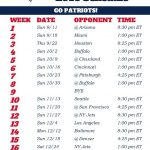2016 Patriots Printable Schedule PrintAll