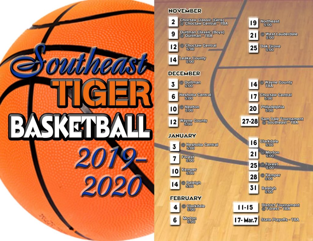 2019 2020 Basketball Schedule Basketball Southeast