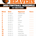 2019 Oregon State Beavers Football Schedule With Images