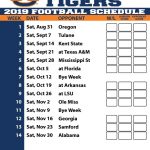 2019 Printable Auburn Football Schedule Auburn Football
