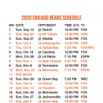 2020 2021 Chicago Bears Lock Screen Schedule For IPhone 6