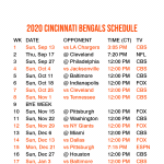 2020 2021 Cincinnati Bengals Lock Screen Schedule For