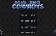 2020 2021 Dallas Cowboys Wallpaper Schedule