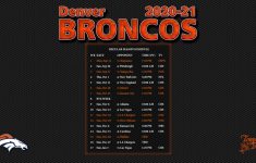 2020 2021 Denver Broncos Wallpaper Schedule