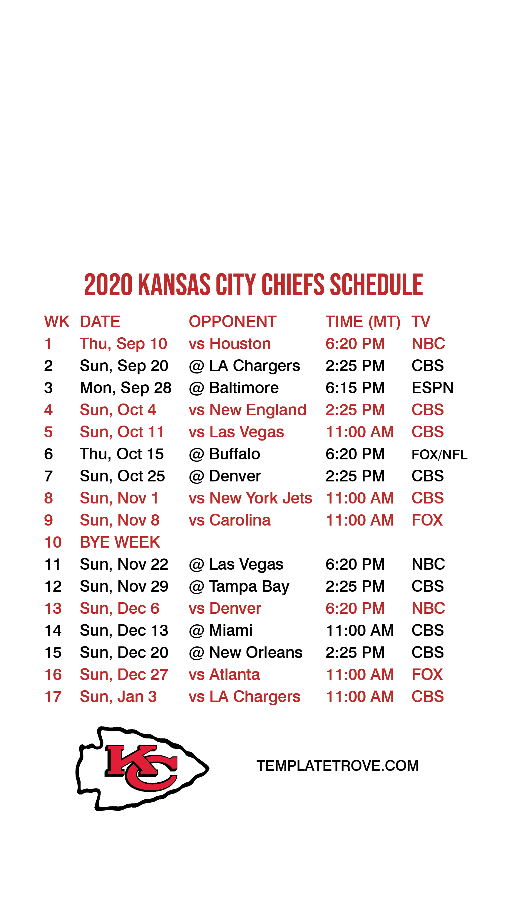 2020 2021 Kansas City Chiefs Lock Screen Schedule For 