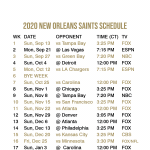2020 2021 New Orleans Saints Lock Screen Schedule For