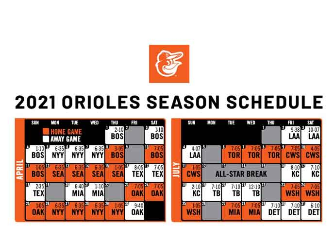 2021 Baltimore Orioles Team Schedule Tickets Available 