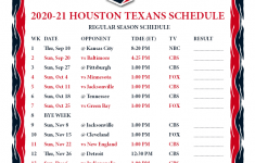 2021 Houston Texans Schedule Printable PrintableSchedule